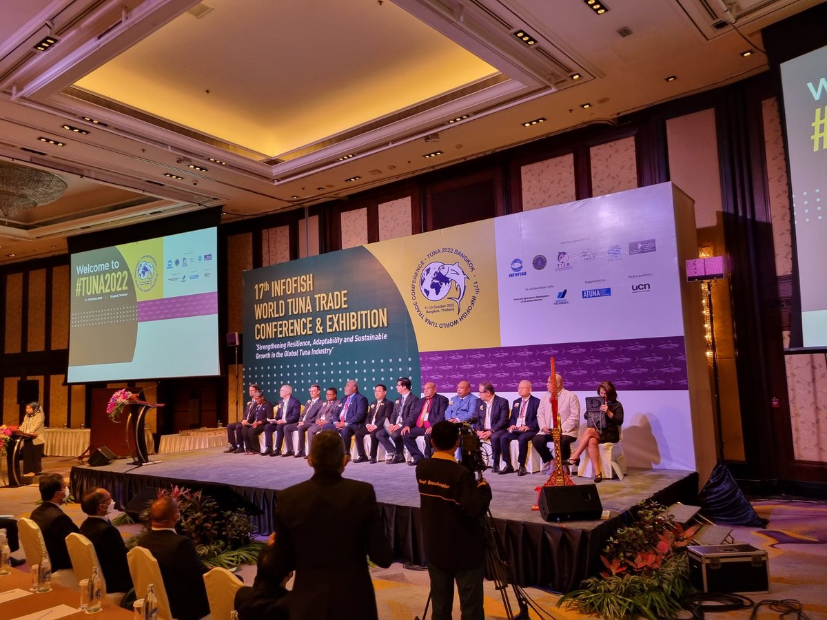 OpagacJulio's tweet photo. Starting now the 17th @myinfofish Tuna Conference in Bangkok. 4 years after the last meeting, tuna people eager to meet in person after so long. https://t.co/ExcsTqSzKL