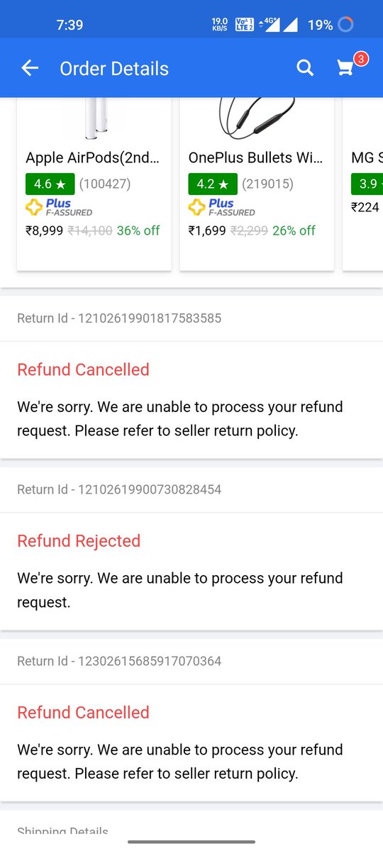 _gursharn_singh's tweet photo. It's 3rd Time Flipkart Cancelled My Return And Just Doing Fake Assurance, They Are Just Passing Days, So That Customer Gets Frustrated And Harassed, and do not step further @GyanTherapy
@jagograhakjago @praaatiiik @flipkartsupport @TechJunkies #FlipkartIsScamkart #flipkartscam https://t.co/HwMMG3m3Ee