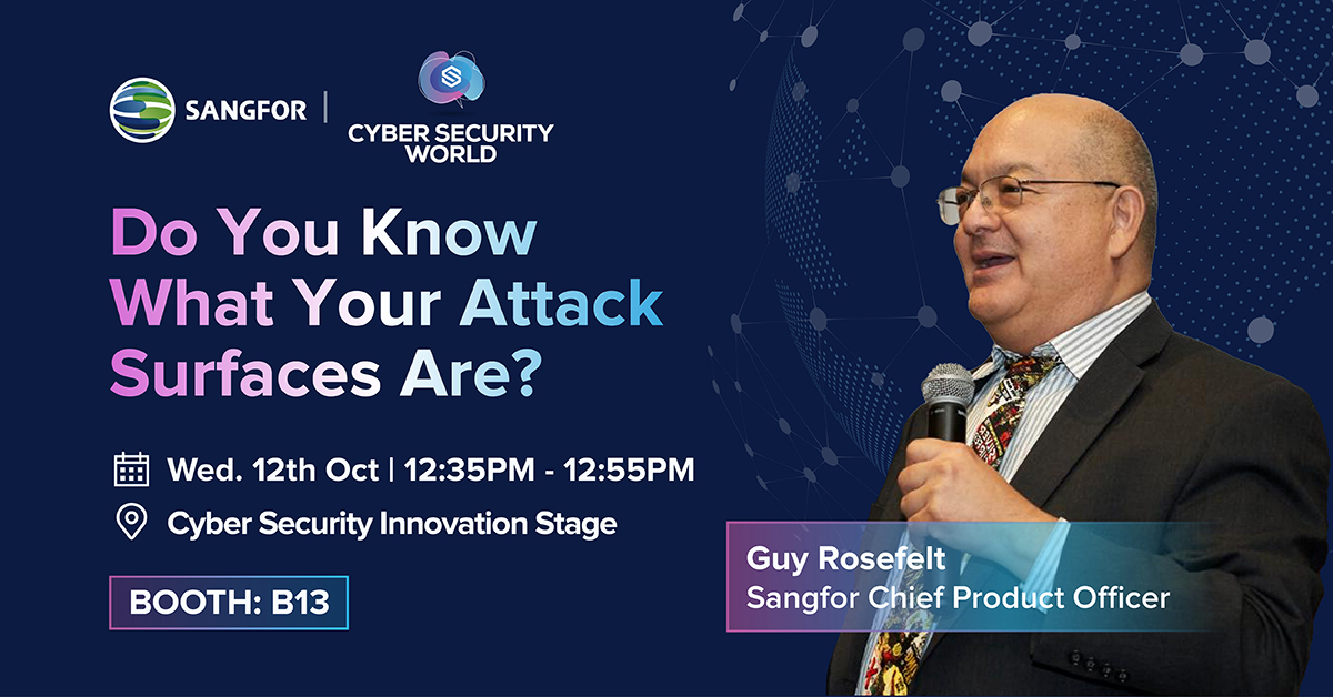 SANGFOR's tweet photo. Just one day left till the Cyber Security World Asia in Singapore #CSWASG! Join us at Booth B13 to have a one-to-one meeting with Sangfor Cyber Security Experts.
Register for your FREE ticket now: https://t.co/zt3HG1VNvS https://t.co/hbUNKE5NOI