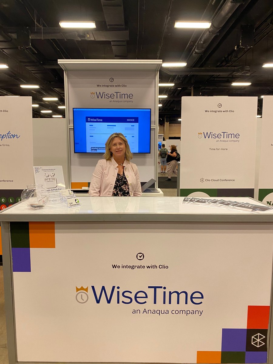 WiseTimeData's tweet image. We&apos;re having a great time meeting you all at #ClioCon! If you&apos;re here, be sure to join our product presentation on Tuesday, 10.40am and stop by our stand to go into our prize draw for Apple AirPods Pro. Find us across from the Clio Success Centre.