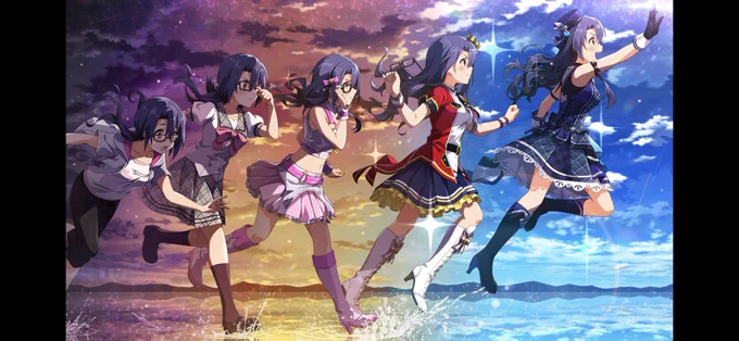 #ミリシタ好きなイラスト4選 めっちゃ迷う…!ジュリアの流星群は覚醒前も好きだなぁ覚醒前イラストも神イラスト多いよね他にも昴の『快方のプロミス』とか朋花のSHSとか紬の『…コン』とか琴葉のFESも刺さりました 