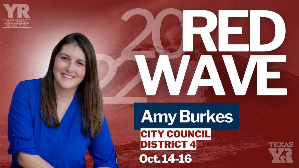 Join us this weekend as we deploy into Midland, TX for Amy Burkes for Midland City Council District 4 - one of our very own from <a href="/midland_yr/">Midland Co.Young Republicans</a>! Sign up here: texasyr.gop/event/midland_…