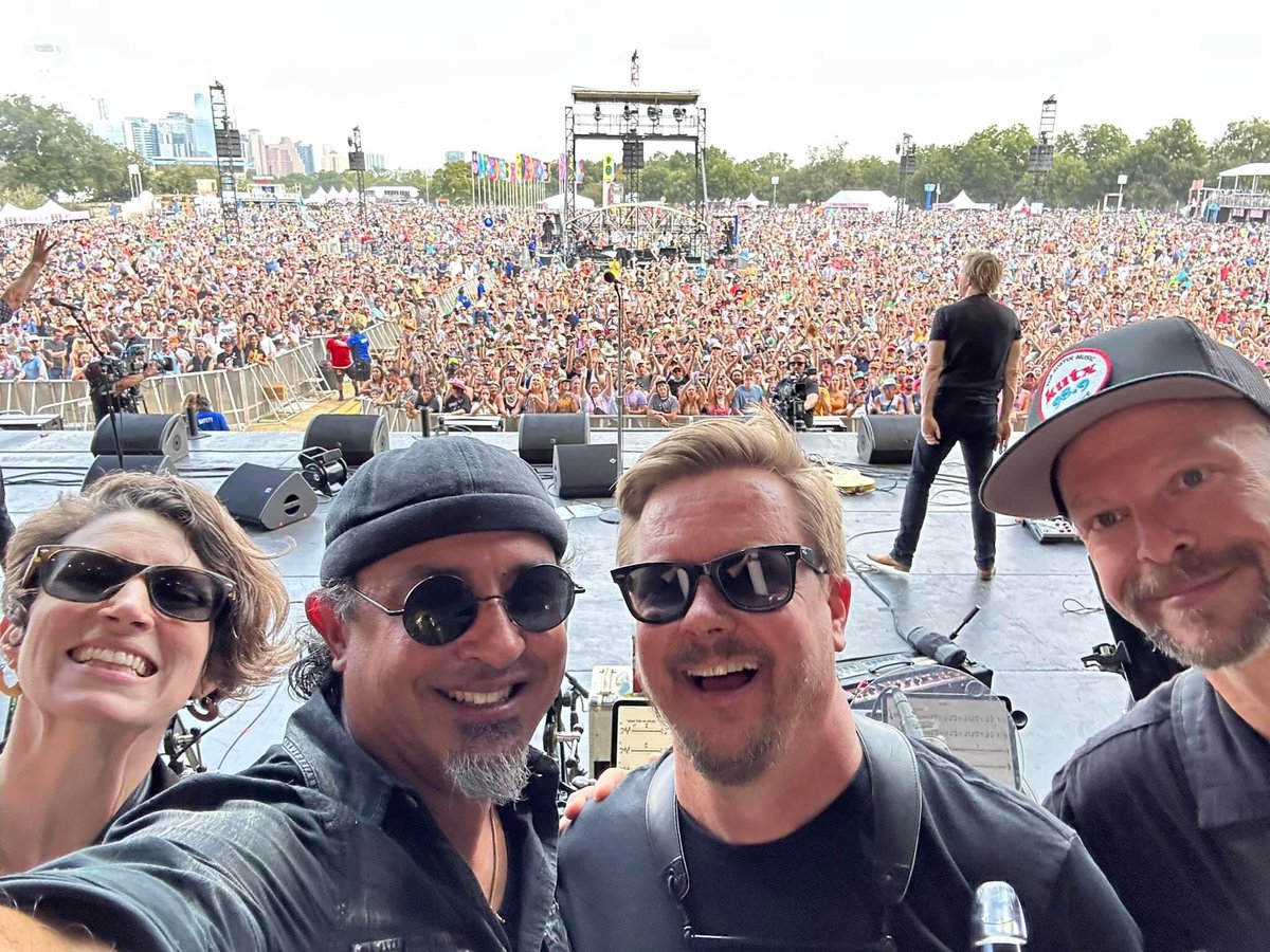 Of course I look like a moron, but a great shot immediately after the show yesterday. Huge thanks to @spoon @aclfestival @grupofantasma @MingoFishtrap and many, more.