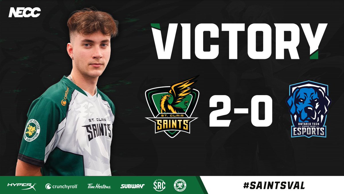 SaintsGamingCA's tweet photo. #SaintsVAL take the win over OTSU and extend their @neccgames record to 3-1👏
#GriffDiff🦅 https://t.co/ImKDsf4cNp