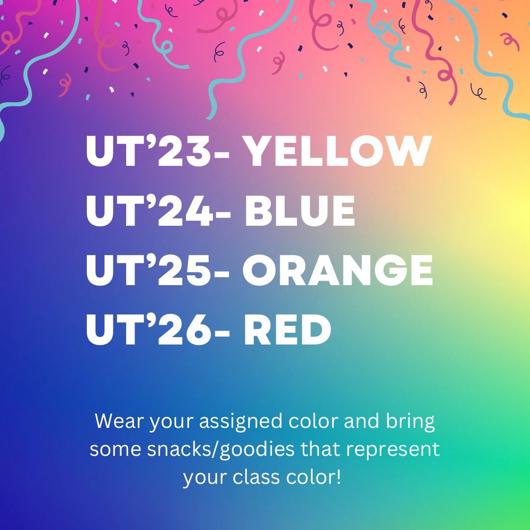 HAPPY FEST AFRICA WEEK!! This week’s GBM is the battle of the classes 📣 Join us this THURSDAY @ 6PM!! We’ll be having a COLOR PARTY 🎨 so wear your class color and bring a food or item that matches your class color!! Let the best class WIN!!🏆