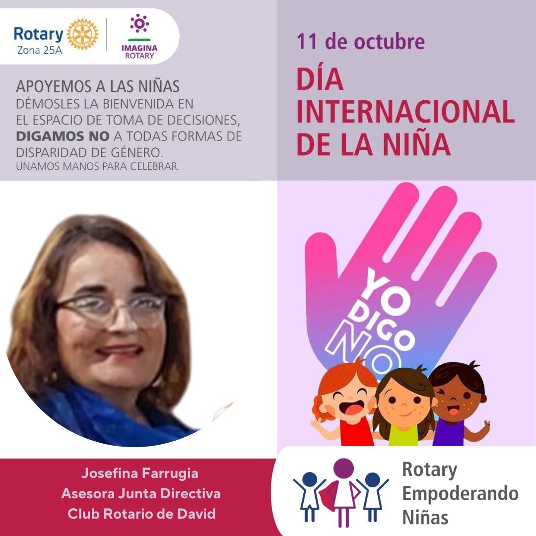 rotariodavid's tweet photo. Más de 1 100 millones de niñas de hoy están preparadas para afrontar el futuro. Todos los días, las niñas están rompiendo fronteras y barreras, abordando problemas como la desigualdad en la educación, la violencia, la justicia climática y el acceso desigual a la atención médica. https://t.co/KI9AfeQ806