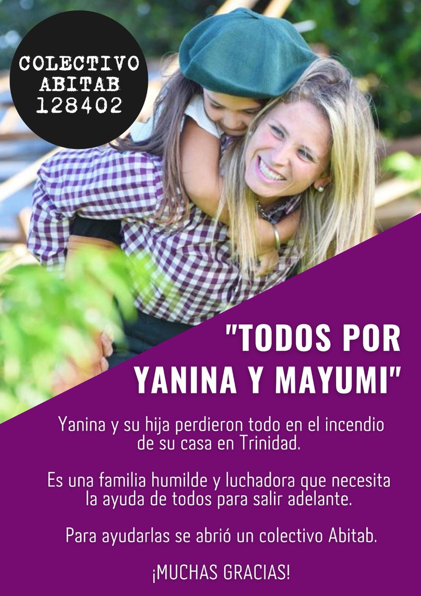 Hola a todos, hoy los molesto pidoendo una mano si es posible.El que pueda colaborar aunq sea con 50 pesos, se gradece y sino con un retweet tambien estás ayudando.