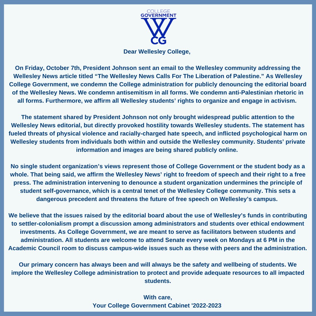 Wellesley CG tweet media