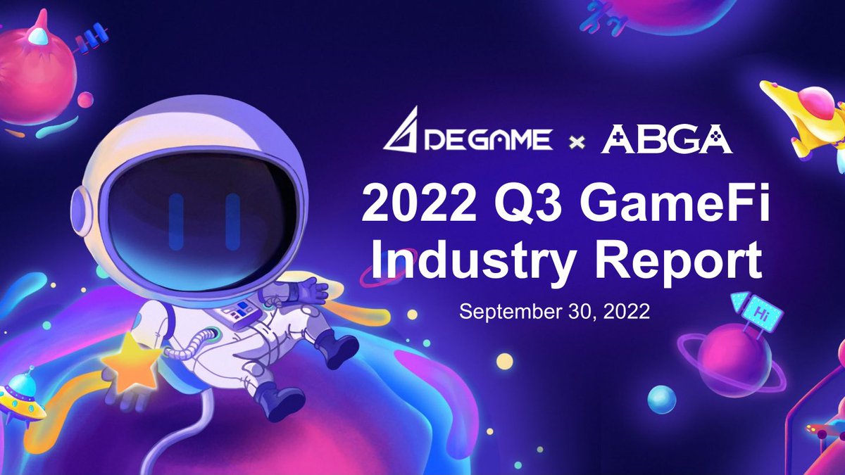 📣 @degame_l2y X @ABGAasia 2022 Q3 #GameFi Industry Report 📰 📊 A Report of the overall GameFi market performance, #gametoken #Liquidity analysis, Fundraising analysis and 🔝Games EcoTrack - #BNB App #SIDECHAIN (BAS) 🧑‍💻 Detail Report here: degame.com//uploads/2022_… #Blockchain