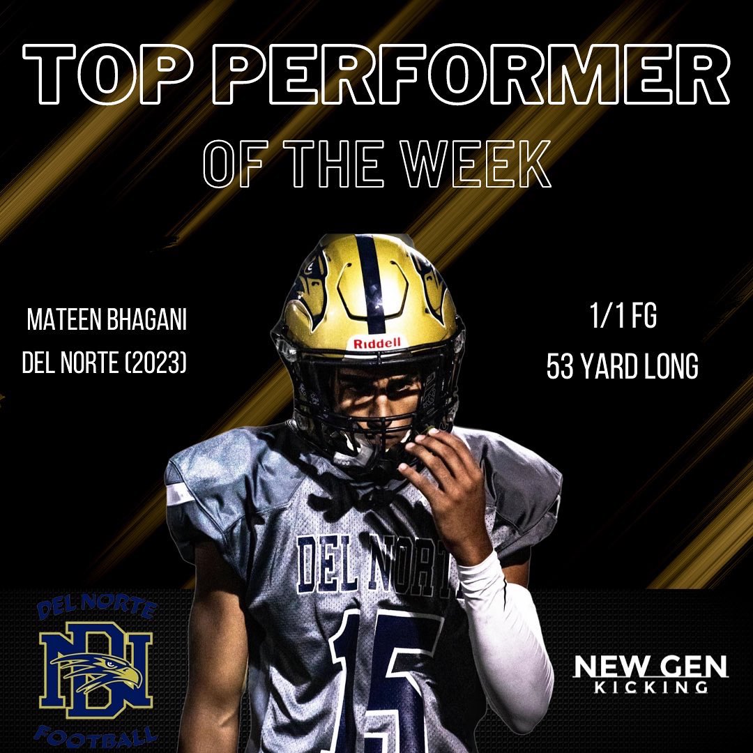 coachmedina61's tweet photo. @NewGenKicking Top Performers of the Week 🔥

@Matthew_Davila_ x @THEHIVEFB 
@RobertPetrich13 x @granitehillsfb 
@mateen_bhaghani https://t.co/1dP3Iqtm6X