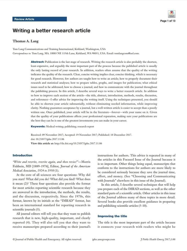 TDissertations's tweet photo. 🔴Writing a better research article

#article #research https://t.co/9SZVxW2VOe