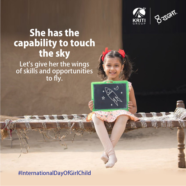 KritiGroupIndia's tweet photo. Every girl child has immense potential and possibilities in her...
all she needs is equal opportunities and she would dazzle the world! 
#InternationalGirlChildDay

#GirlChildDay #GirlChild #KritiIndia #KritiIndustries #KritiGroup #KastaPipesAndFittings #KritiCookingOil https://t.co/d4SyPQJjRR