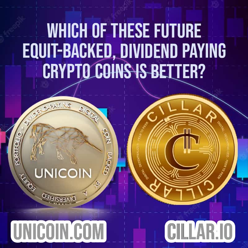 Megamenods's tweet photo. Which of these future #equit-backed, #dividend paying #Crypto coins is better; #unicoin or #cillarcoin? https://t.co/W8F4zUQK0o