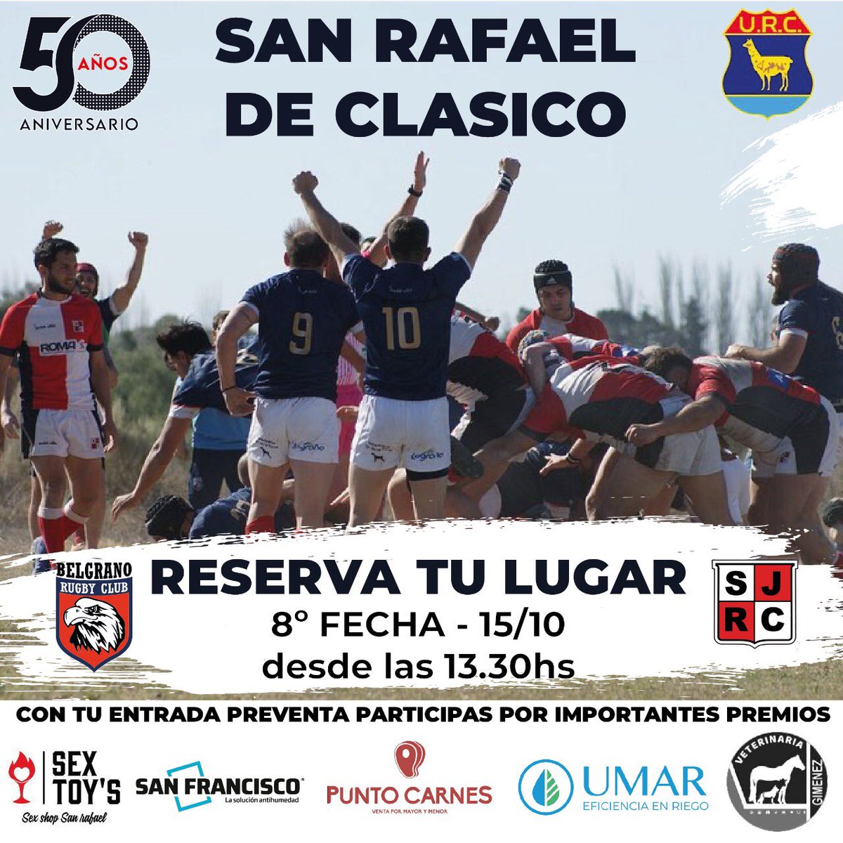 BelgranoRC's tweet photo. 🇫🇷50 AÑOS Y LOS FESTEJAMOS DE LA MEJOR MANERA!!! 

💪🏼SE VIENE EL CLÁSICO 

👉🏼SÁBADO 13:30hs 
👉🏼VENTA DE ANTICIPADAS 
👉🏼GRAN SORTEO 
⚠️3er TIEMPO EXTENDIDO 
🎧DJ EN VIVO 
🍻BARRA 

¿TE LO VAS A PERDER? 🤩 https://t.co/5jrhH66TBt