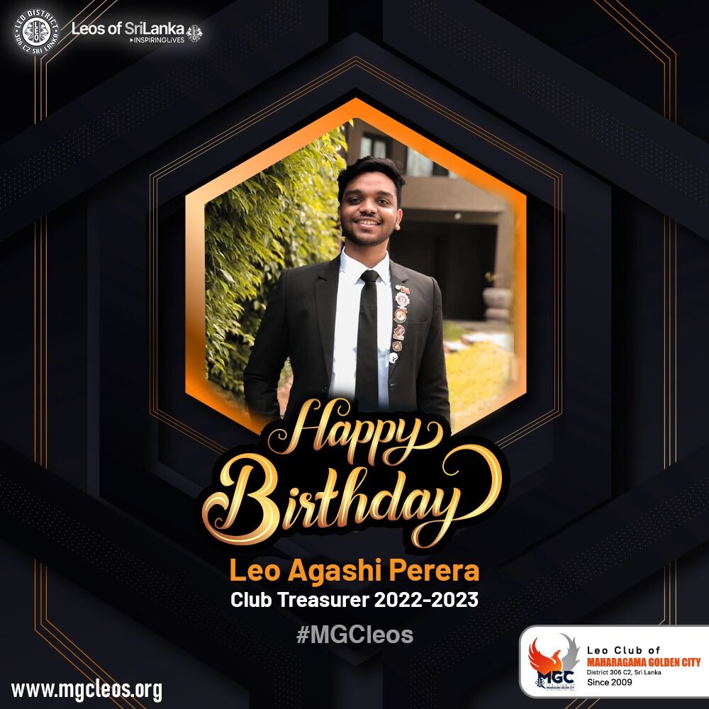MGC_leos's tweet photo. On your birthday we the MGC Leos wish for you that whatever you want most in life it comes to you just the way you imagined it or better. Happy Birthday To Leo Agashi Perera!🎂✨

#MGCleos #306C2leos #ProudLeo #TheFutureIsLeo #LeosofSriLanka #Lka https://t.co/eUScvYzONt