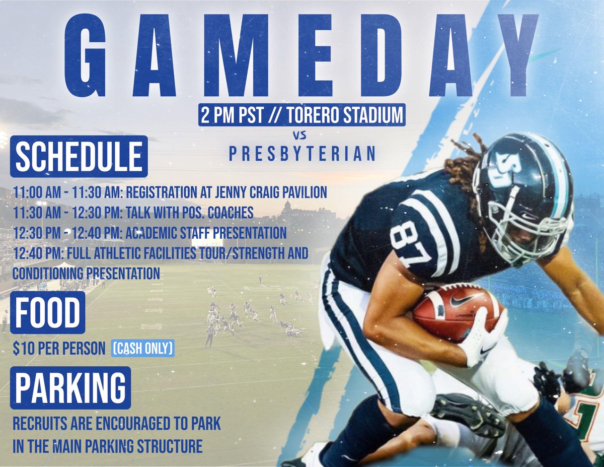 Another opportunity to see the defending PFL champs at home...unofficial game day visit, recruiting presentation starts at 11a 🏈🏆🌊 DM if you want to get signed up.