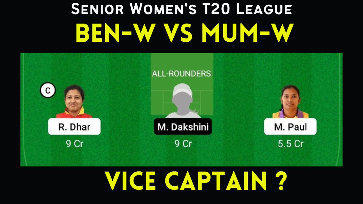 oyepick's tweet photo. BEN-W vs MUM-W - Senior Womens T20 Trophy
BENGAL Women vs MUMBAI Women
Telegram - https://t.co/jSTeeGeg1f
Must Watch Video - https://t.co/tUF4ou8Kvm
#OYEPICK #DREAM11 #Predection #BCCI #BCCIWOMEN https://t.co/xVHqEtSl3k