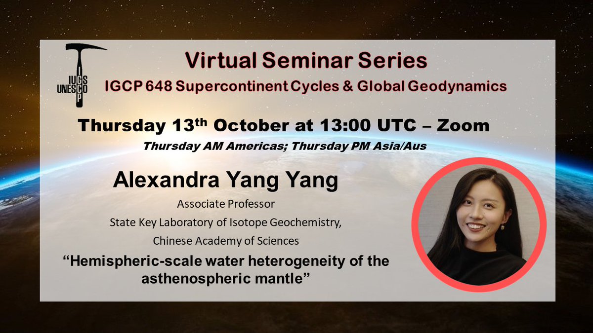 Supercontinents & Geodynamics Virtual Seminars tweet media