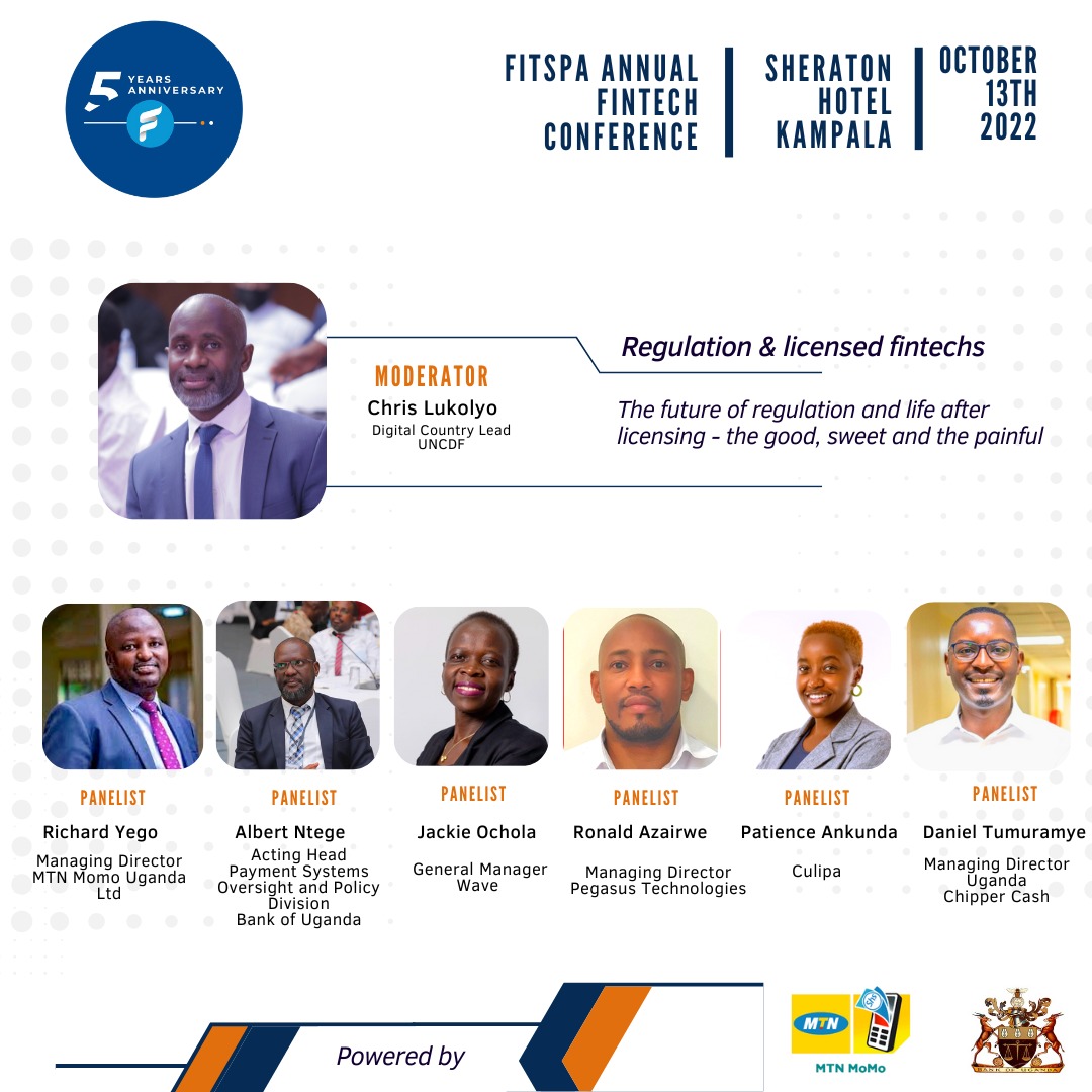 FitspaUG's tweet photo. To discuss regulation and licensed fintechs, we have a strong panel line up which will talk about the future of regulation and the reality of life after licensing. 

Registration link https://t.co/ZLwZvBAI9Z

#MeetThePanelists 
#FITSPAConf2022 https://t.co/AbHrlWyDAn