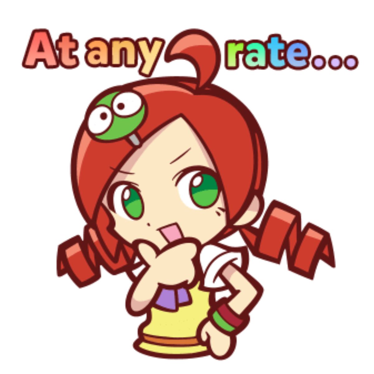 N-I-C-E T-O M-E-E-T Y-O-U, Twitter! I'm Ringo, a student at Suzuran Junior High! How about we Puyo battle?