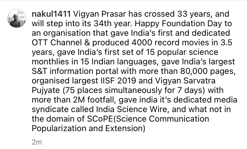nakulparashar's tweet photo. Happy Foundation Day to Vigyan Prasar, an autonomous organisation of the Department of Science &amp; Technology, Government of India. https://t.co/Ch5ATZvqRw