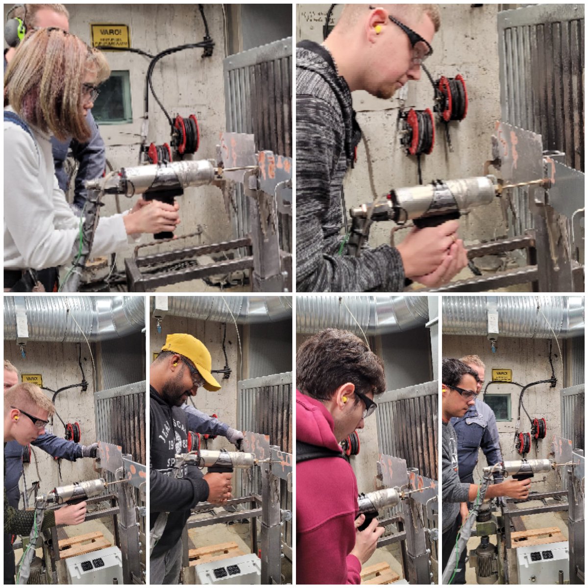 HeliKoivuluoto's tweet photo. We had thermal spray demo in the course of Coatings and surface treatments. Students tried LPCS and made their own art @TampereUni @ENS_TampereUni @Materials_TAU. Nice to see active students. #thermalspray #students #training #futureworkers #humanpotentialunlimited https://t.co/1Em5FWt0MB