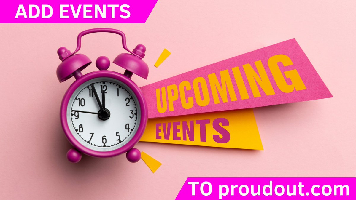 goproudout's tweet photo. Don't forget to add your LGBTQ+ event for free to https://t.co/O2gfz4AjXQ.
https://t.co/3v4SCHV0vt
#gayguide #lgbt #lgbtq #gaybar #gayparty #pride #event #lgbtevents #lgbtguide #proudout #events #gayevents #csd #pride2023 #csd2023 #gay #lesbian #bisexual #transgender https://t.co/Jspvc0aDmw