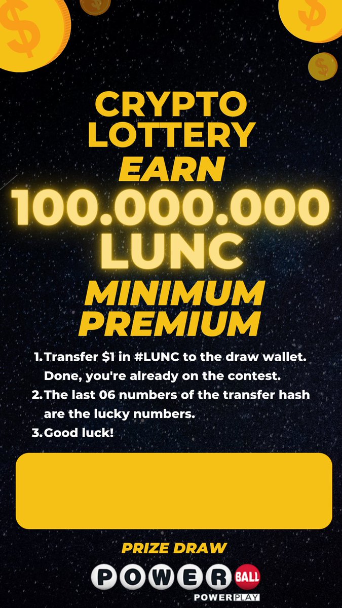 Crypttery's tweet photo. #Crypttery Prize distribution 45% of the amount raised, 45% #BURN, 10% charity. Betting address terra1eumqhlkwmw0u95uyaqlylgkqrr560hjdwphsey #LUNC #Lunccommunity https://t.co/sRd8kHeRna
