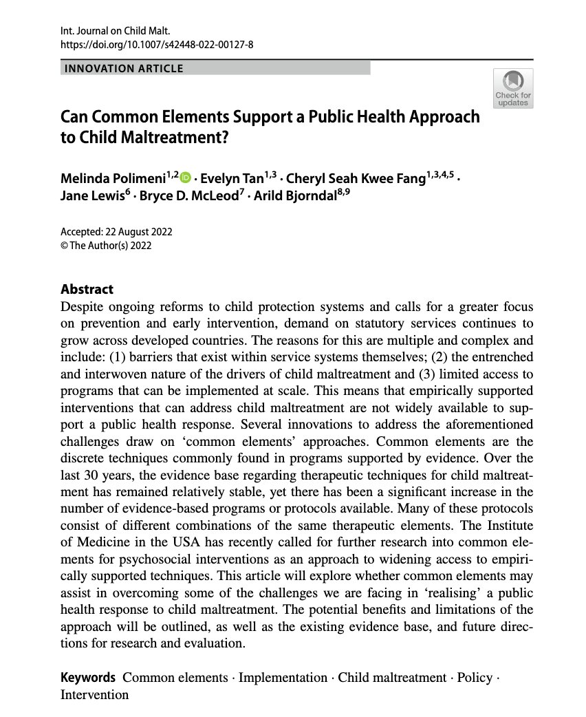 CEI_org's tweet photo. (2/2) Read the full article to understand the potential benefits and limitations of the #CommonElements approach, as well as the existing evidence base and future directions for #Research and #Evaluation: https://t.co/yicR4C5WL7 https://t.co/6eydAS75Ad