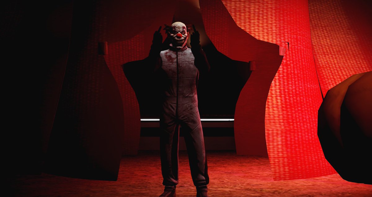 SwiftieStreams's tweet photo. #DeadbyDaylight meets #GTAV #FiveM. The Clown, Kate, &amp; Meg! Oh &amp; we can’t forget about @RoseUwU_ as The Huntress so pic credit to her for her Huntress pic! Also credit to @TheTripleGemini for the other three pics!  #CoreRoleplay  @DeadByBHVR @coreroleplay @RockstarGames 🤡🎃👻💀 https://t.co/KfZW0oA9ff