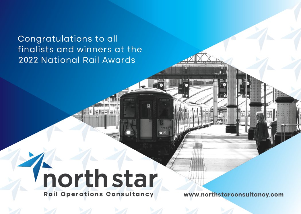 NorthStarComms's tweet photo. Delighted to be a Silver Sponsor and see the UK rail industry come together at last night's fantastic #NationalRailAwards. Congratulations to all winners and finalists and thanks to all for a great evening! @RAIL https://t.co/GewvKQ8u0T