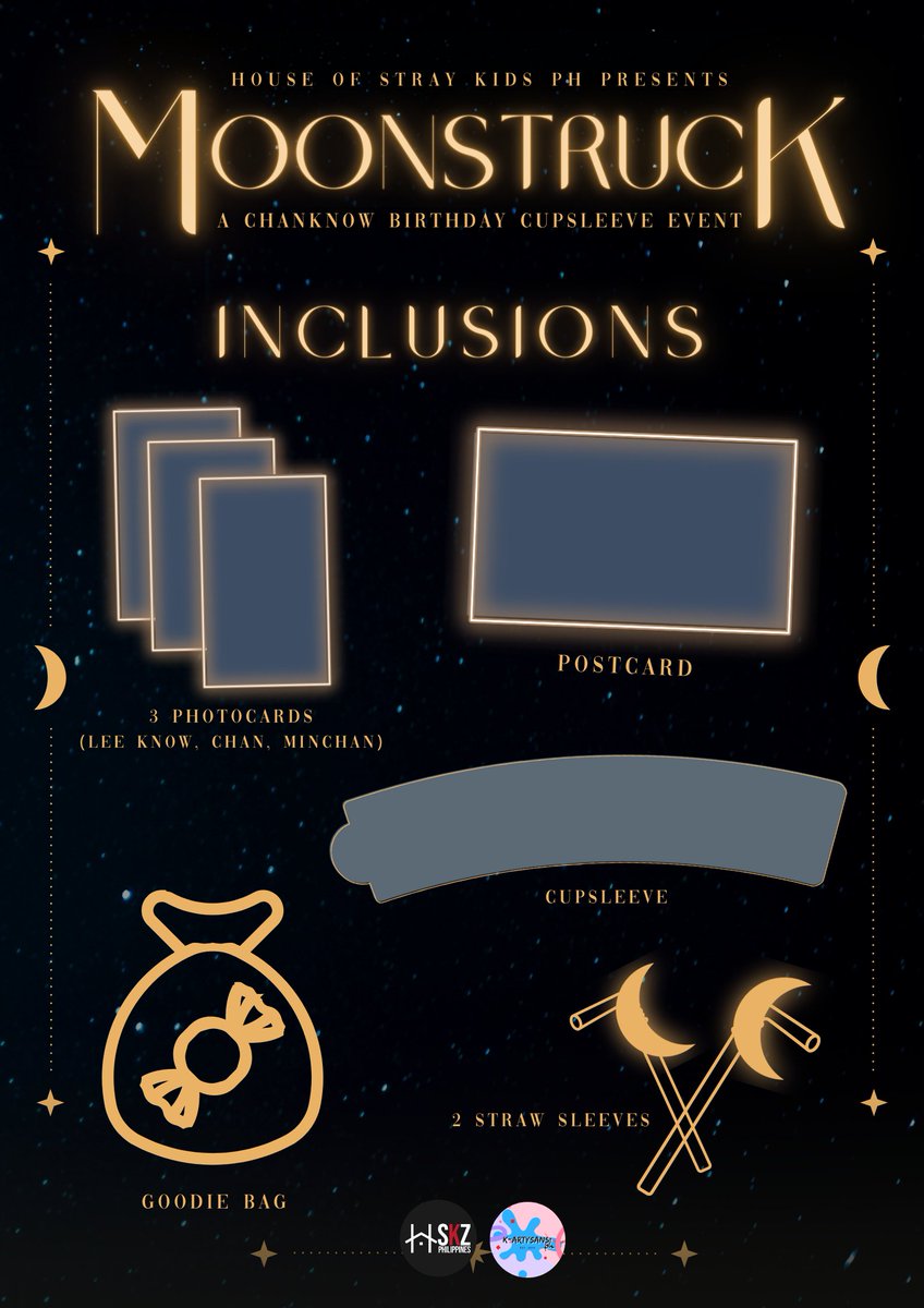 StrayKidsHSKPH_'s tweet photo. [Moonstruck: A ChanKnow Cupsleeve 🌙]

~ Registration &amp; Inclusions✨

📍  Juice Cubi - UE RECTO
🗓️ October 30, 2022
🕜 3PM - 6PM
📎 https://t.co/t4vaRdDC63

📎Event: https://t.co/NgwCA7UX32

#Moonstruck #ChanKnowCupsleeve #HSKPHEvent #HSKPHEvents_2022
#StrayKids #스트레이키즈 https://t.co/CCxaiHwXy6