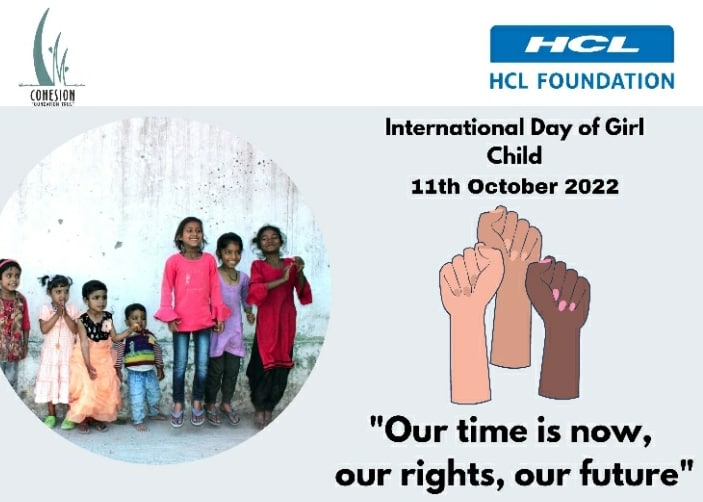 CohesionF's tweet photo. Join us in our endeavour to make our world a better place for girls.
 @HCL_Foundation @HclUday
#InternationDayofGirlChild #statistics #gender #equality #idg2022 #holisticdevelopment #effortsofCFT https://t.co/hCPVQ1CEUd