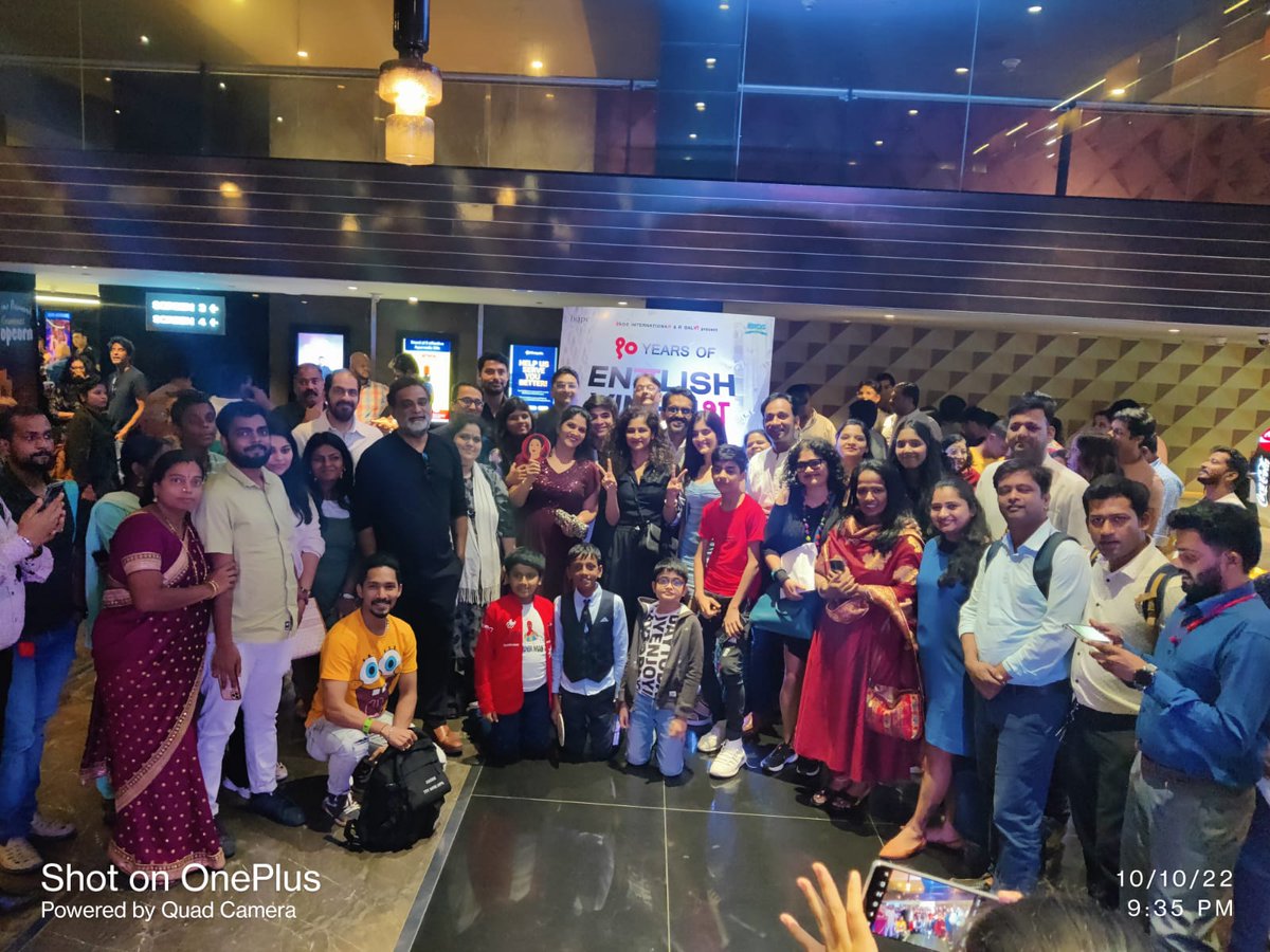 SrideviFanClub's tweet photo. Special screening of #EnglishVinglish on completion of 10 years of its release. Attended in huge numbers by #Sridevi fans &amp;  the starcast / crew of the film. A spectacular &amp; successful screening. 

#10YrsOfEnglishVinglish #Sridevi #SrideviLivesForever #GauriShinde #Balki https://t.co/GNcre0v50R