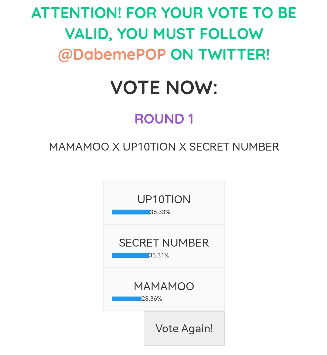 โค๐ค Dee ๐ฏ๐ always a #Honey10 (@ianstar_519) on Twitter photo Honey10 you're amazing!!!
Let's keep on voting!!! ๐ฅ๐ฅ๐ฅ Don't lose it!!!
#UP10TION #CodeNameArrow #WhatIfLove
<a href="/UP10TION/">์
ํ
์
(UP10TION)</a> <a href="/DabemePOP/">Dabeme POP</a> Honey10 you're amazing!!!
Let's keep on voting!!! ๐ฅ๐ฅ๐ฅ Don't lose it!!!
#UP10TION #CodeNameArrow #WhatIfLove
<a href="/UP10TION/">์
ํ
์
(UP10TION)</a> <a href="/DabemePOP/">Dabeme POP</a>