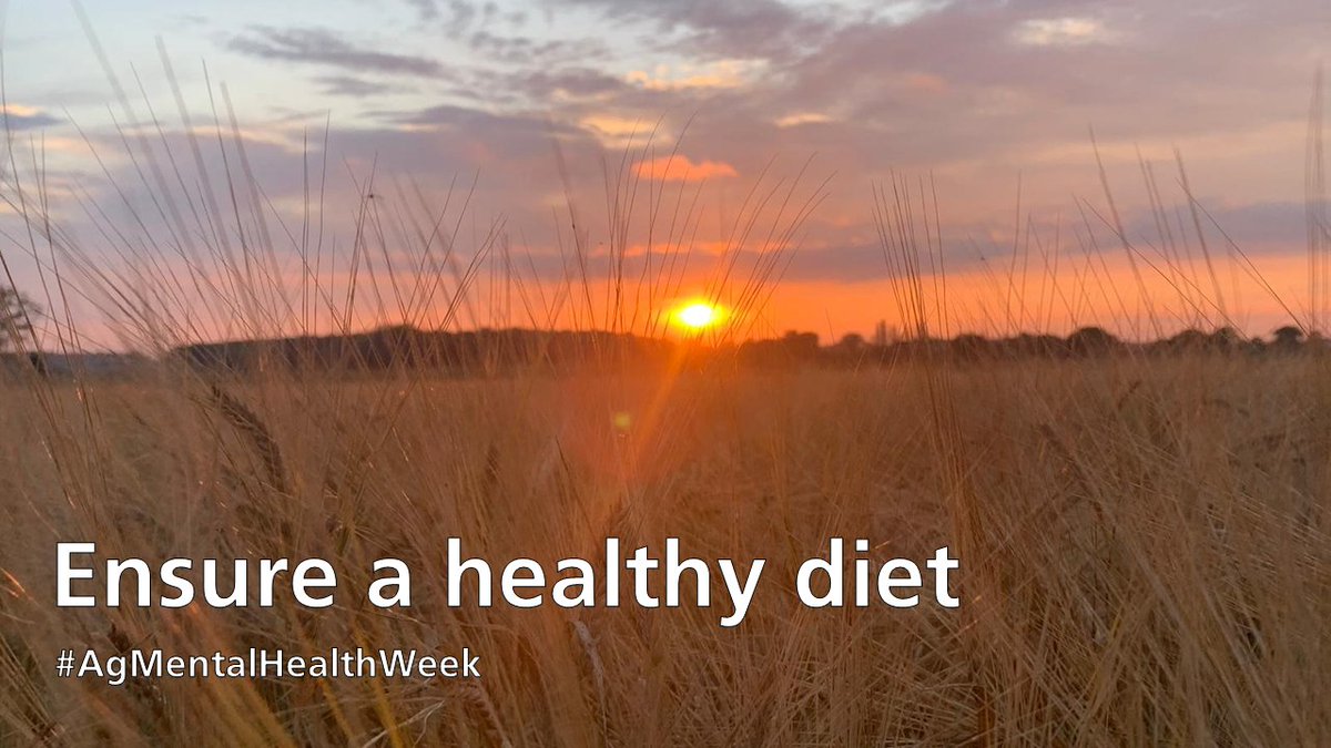Good morning and welcome to day 2 of #AgMentalHealthWeek

Eating regular meals and having a healthy balanced diet is a key part of looking after your mental wellbeing