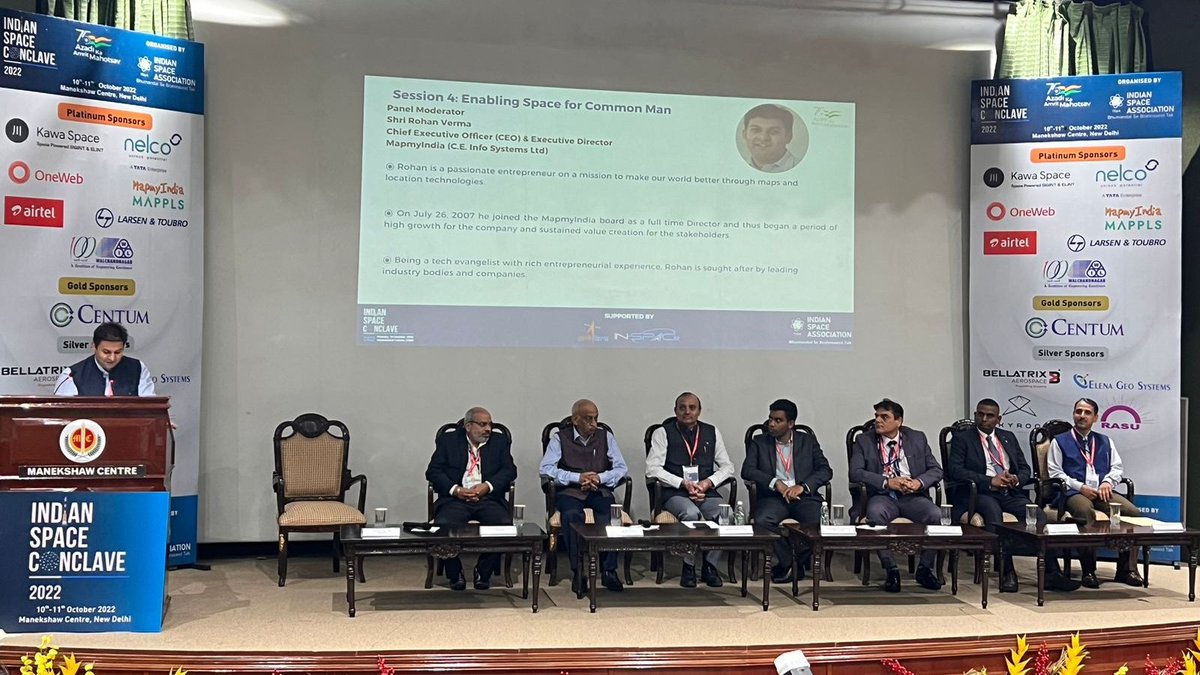 tdbgoi's tweet photo. @Dr_VKRai (Project Head) @tdbgoi participated in the session ‘Enabling #Space for Common Man’ at the #IndianSpaceConclave organized by ISpA - Indian Space Association in association with @isro & @INSPACeIND. https://t.co/1HWsLjOh8t