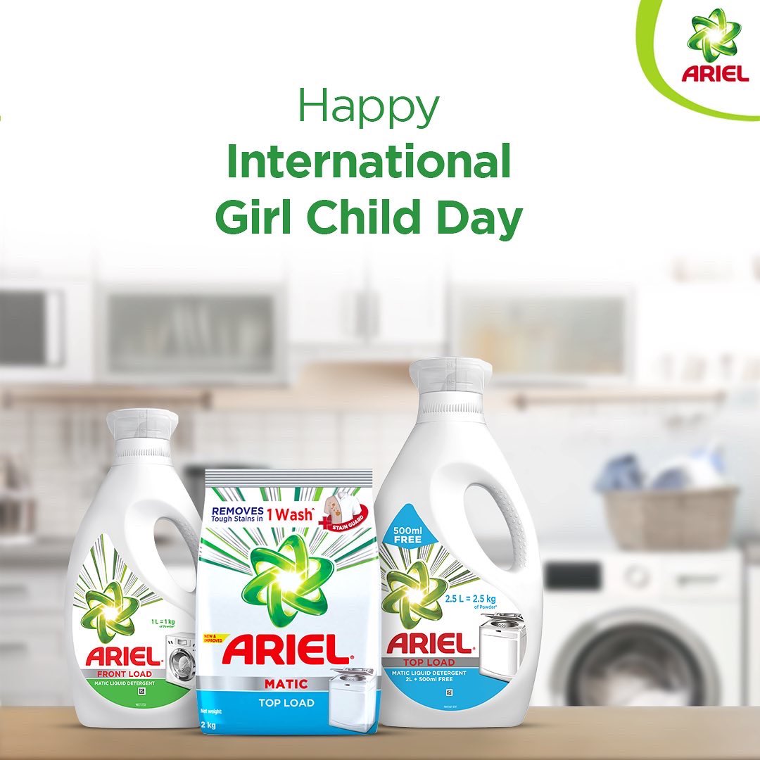 The future will be bright when responsibilities are shared equally   Change begins early Change begins at home #InternationalDayoftheGirlChild #Equality #Empowerment #Ariel #ArielIndia #Changebeginsathome