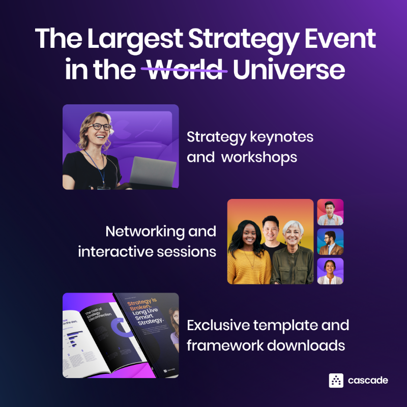 cascadestrategy's tweet photo. "Still haven't registered for #WorldStrategyDay?
Here's everything you need to know. 👇🏻
Well, not everything... We still have some surprises left. 😏
#WSD22 #FutureOfStrategy"