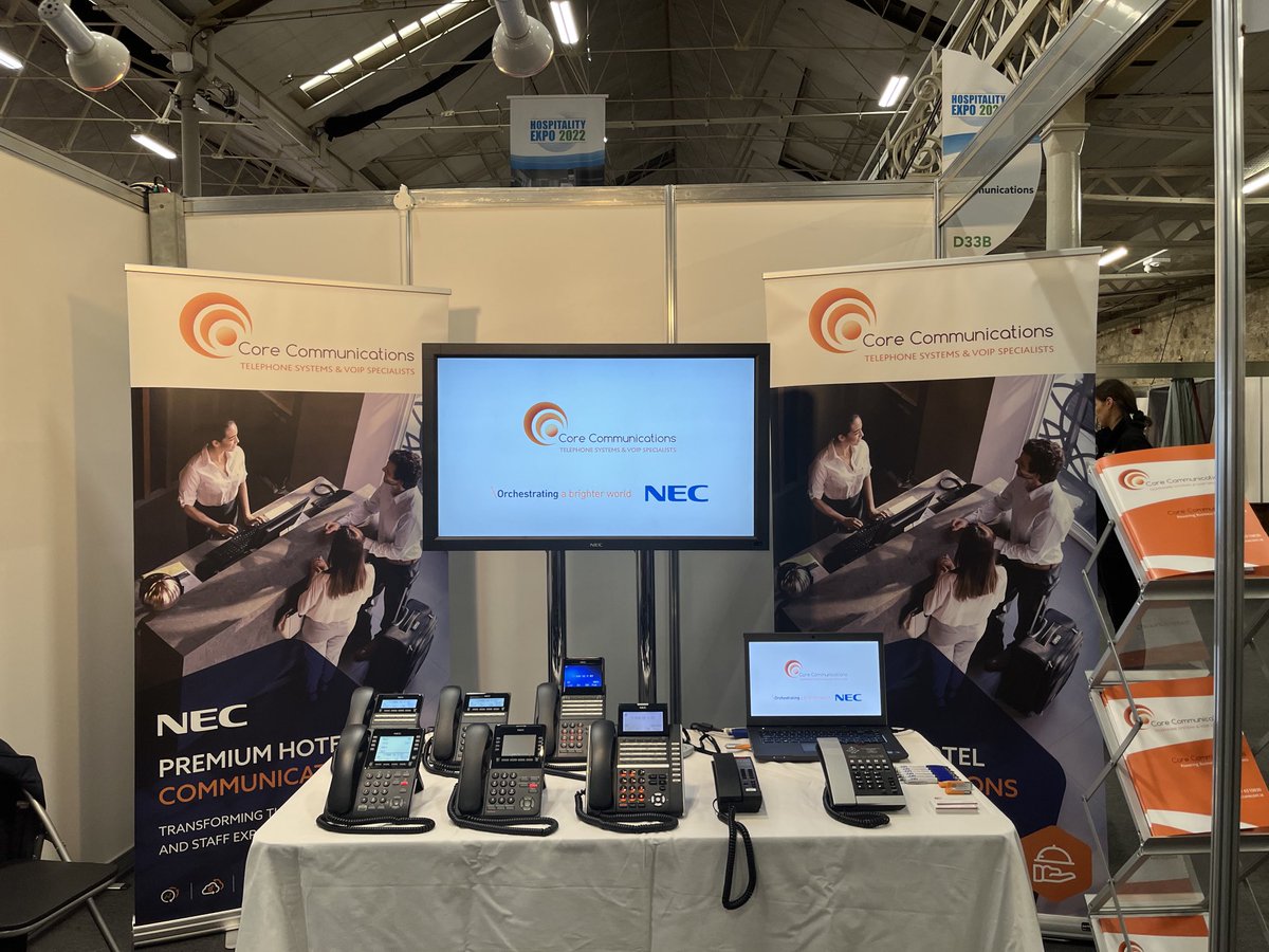 Down here at the #hospitalityexpo22, come see us at stand D33B to review our full range of #nec telephony products.