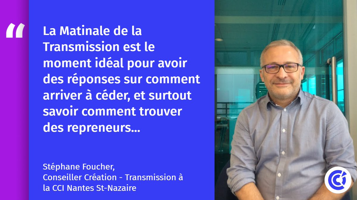 CCINantes's tweet photo. [#Evenement] Vous avez un projet de reprise ou de cession d'entreprise ? 🤝

Alors, on vous donne rdv à la Matinale de la Transmission !
📅 20 octobre
✅Table-ronde
✅Témoignages
✅Rdv cédants/repreneurs

Inscrivez-vous ! 👉​ https://t.co/jPlfawBeJb https://t.co/E2ElkpAoHp