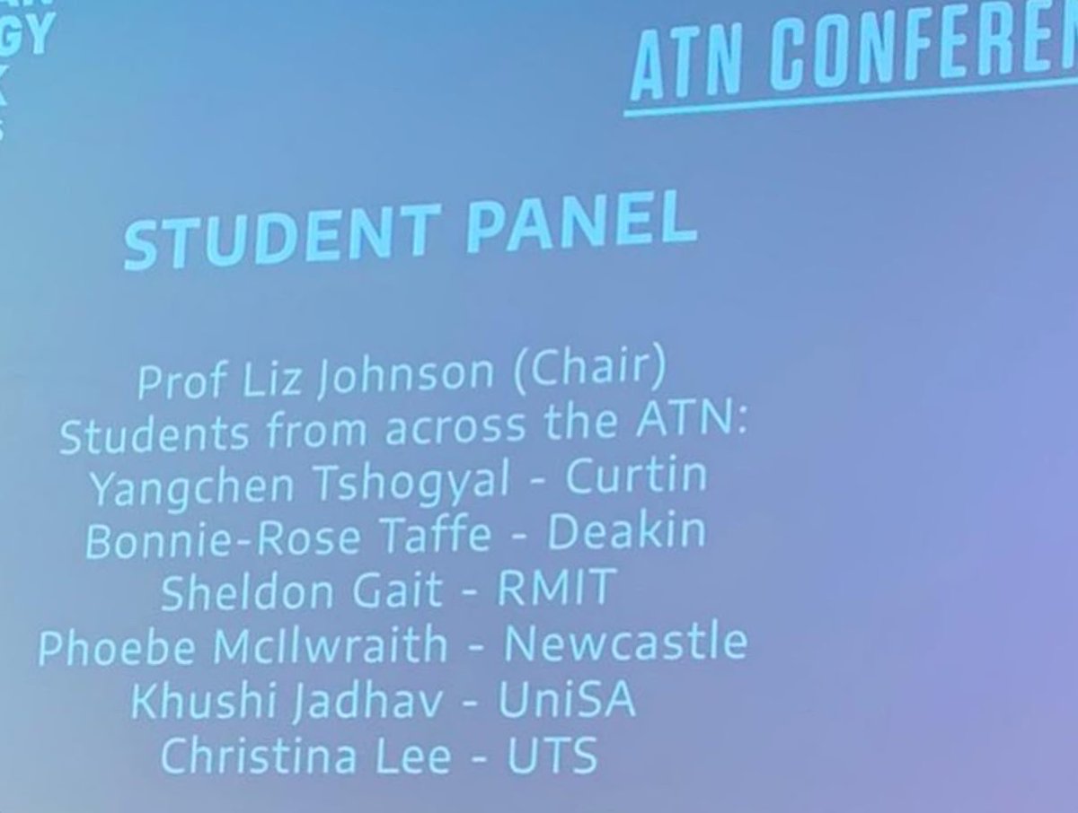 YoNoSoTiny's tweet photo. Such an honour to represent @Deakin as a proud @NikeriDeakin student today at the #atnconf22 and give student perspectives in relation to partnerships and programs. It was an honour to hear thoughts from the other students and leaders that are apart of the @ATNUnis #Ngunnawal https://t.co/1vQceLNbeU