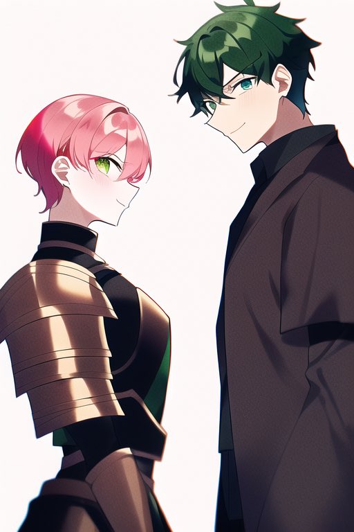 「何かの概念。2人いる時の瞳の指示どうすりゃいいんだろう。#NovelAIDiff」|肉萬@骨折のイラスト