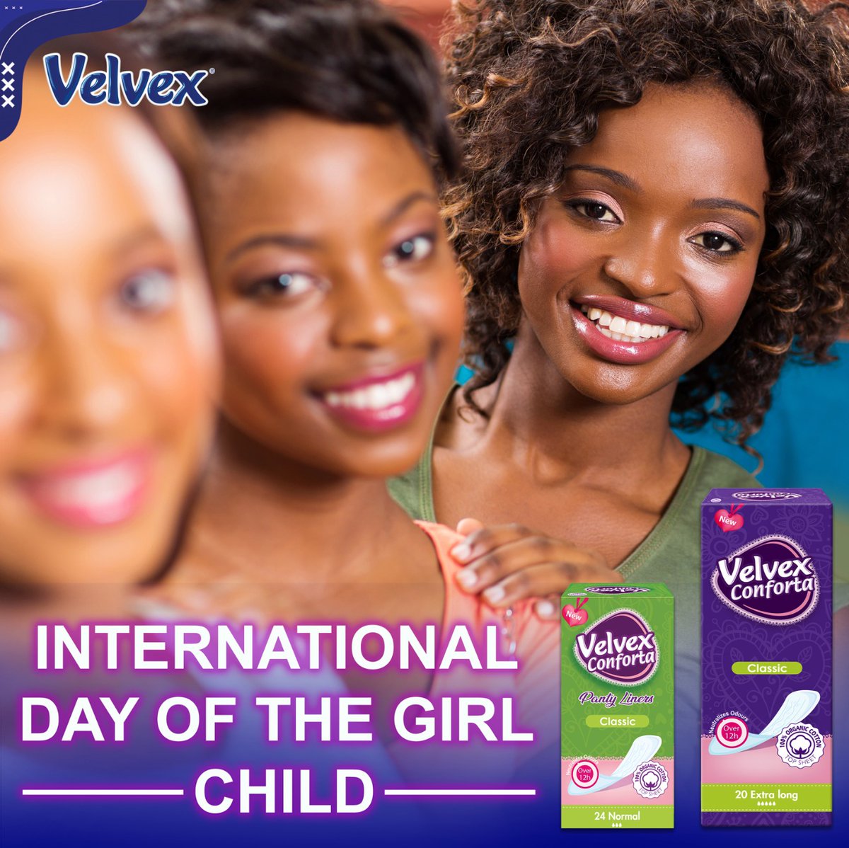 This special day reminds us that it is our responsibility to give the girl child the care & the importance they deserve, and work together for their happier lives 💃! #HappyInternationalDayoftheGirlChild 
.
.
#velvexcaresforyou #celebrategirls #girlpower #girlhygiene #happiness