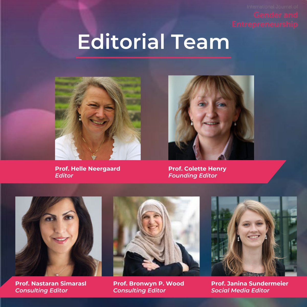 IJGenderEntrepr's tweet photo. We are live 🆕🚨 
The International Journal of Gender and Entrepreneurship is now on Twitter!

Meet our great editorial team!

We look forward to introducing you to our exciting publications and their authors. Stay tuned for what's to come from now on here.

#IJGE #journal https://t.co/O1LEFQ1FmZ