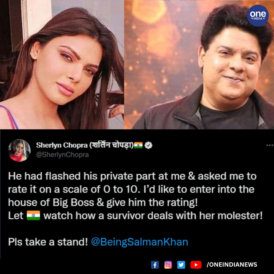 Angry' Sherlyn Chopra, Who Accused Sajid Khan Of Flashing His PRIVATE Part  At Her, Asked Salman Khan, Is Bigg Boss House For Molesters?