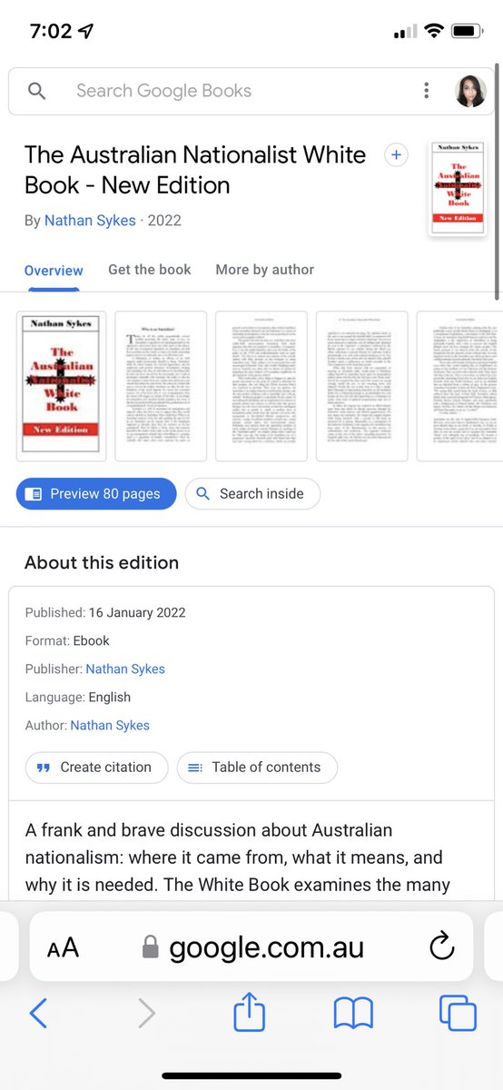 Hesitant to tweet about this….

BUT one of “Australia’s most prominent far-right extremist” / WHITE  SUPREMACIST who has previously heavily trolled me has written a book/manifesto “WHITE BOOK” and dedicated several paragraphs to me. 

Have reported to authorities.