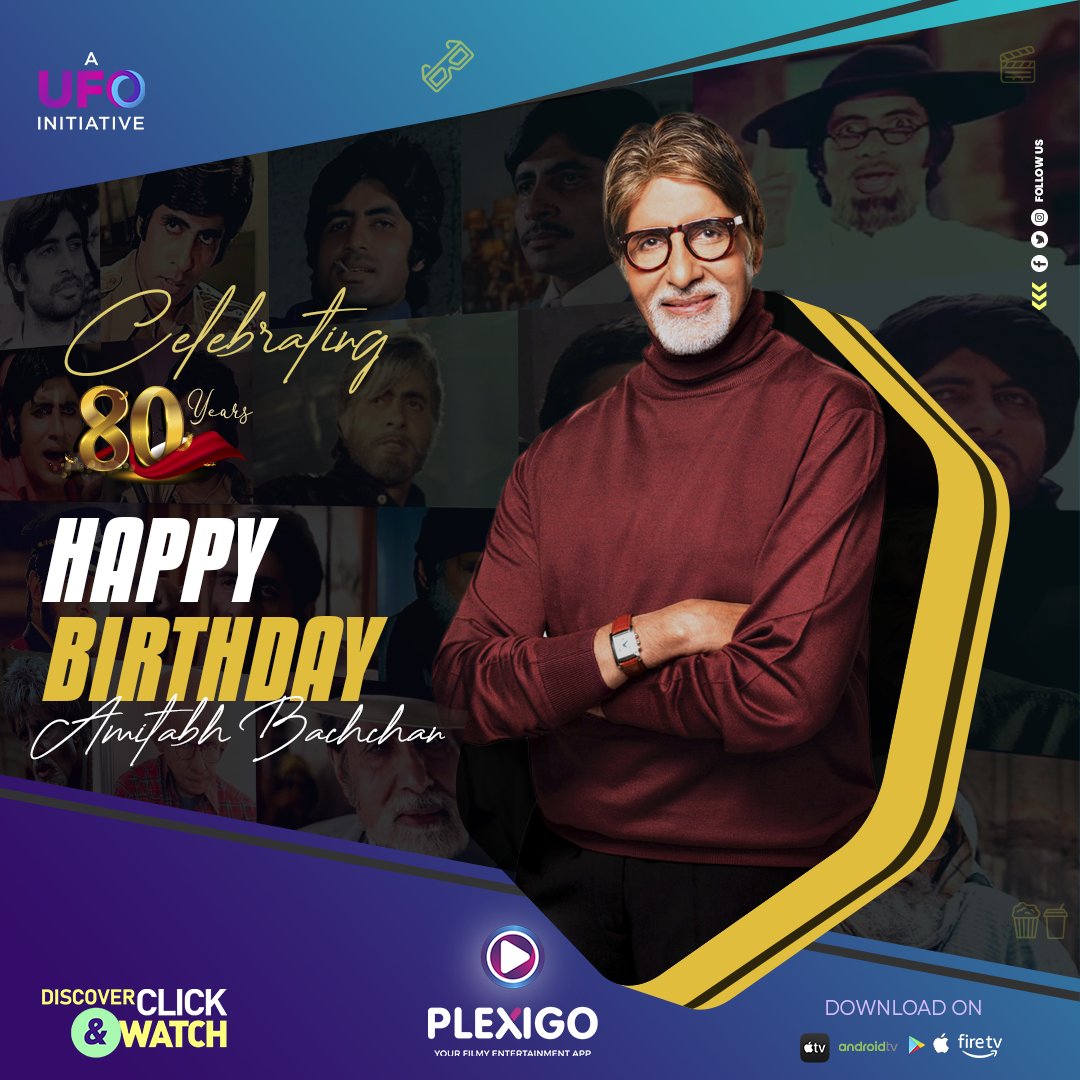 itsplexigo's tweet photo. A very happy birthday to the one and only Shahenshah of Bollywood Shri Amitabh Bachchan Ji
#AmitabhBachchan80 
#AmitabhBachchan 
#HappyBirthdayAmitabhBachchan https://t.co/sch6NwkEHU