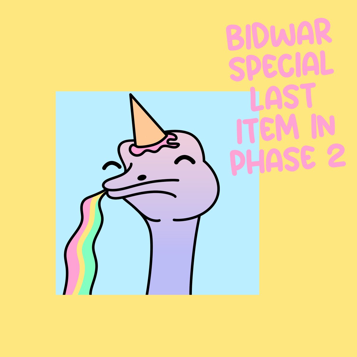 hello everyone, I will hold another bidwar, this is the last special item in phase 2😍
(Style Doodle)

For the next phase 3, Ostrich will change his art style!!!

Minimum Bid 0.002 eth
opensea.io/assets/matic/0…

Let's go bid 1 eth right now hahahaha🤣🤣