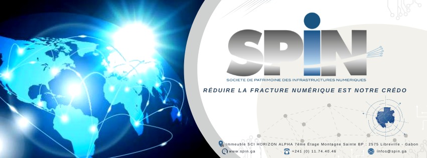 Société de Patrimoine des Infrastructures Numériques - SPIN
 // Réduire La Fracture Numérique //
#Gabon 
#fibreoptique